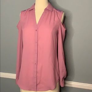 Cut out long sleeve blouse